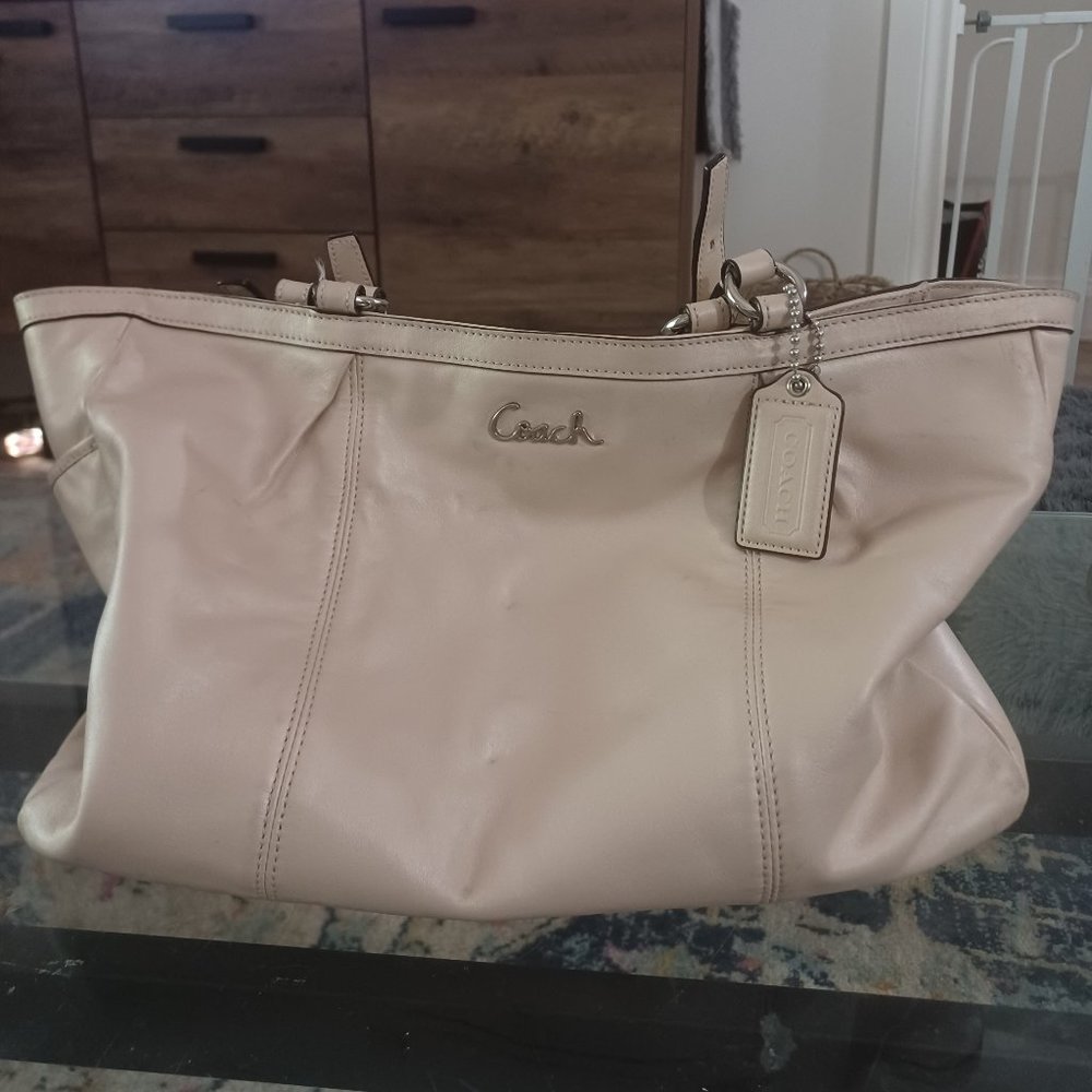 COACH SHIMMER TOTE.